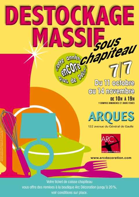 Vente sous Chapiteau Arc International du 11 octobre 2011 au 14 novembre 2011
