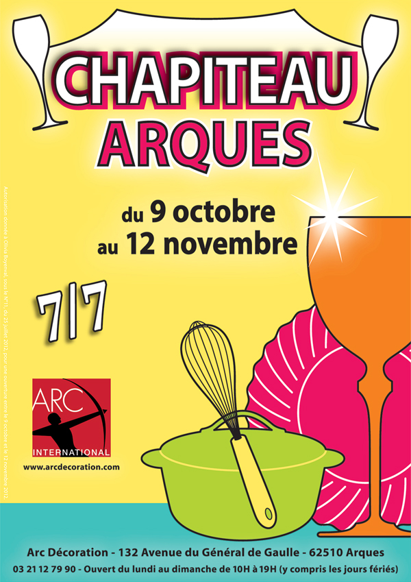 Vente sous Chapiteau Arc International du 9 octobre 2012 au 12 novembre 2012